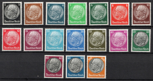 1933-36 Third Reich, Germany (Mi. 512 - 528, Full Set, CV $20)