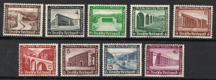 1936 Third Reich, Germany (Mi. 634 - 642, Full Set, CV $20)