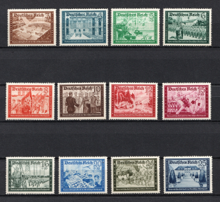 1939 Third Reich, Germany (Mi. 702 - 713, Full Set, CV $20)