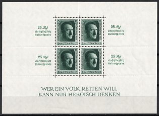 1937 Third Reich, Germany, Souvenir Sheet (Mi. Bl. 11, CV $440, MNH)