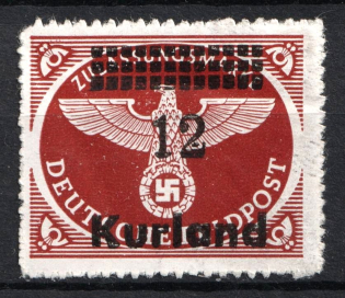 1945 12pf Kurland, German Occupation, Germany (Mi. 4 B VIII, CV $70, MNH)