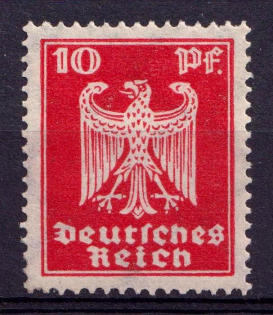 1924 10pf Weimar Republic, Germany (Mi. 357 Y, CV $150, MNH)