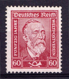 1924 60pf Weimar Republic, Germany (Mi. 362 y, CV $170, MNH)