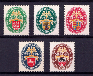 1928 Weimar Republic, Germany (Mi. 425 Y - 429 Y, Full Set, CV $300, MNH)