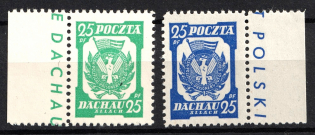 1945 Dachau Camp Post, Poland (White Paper, MNH)