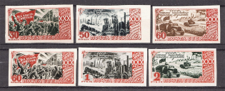 1947, USSR, 30th Anniversary of the October Revolution (Imperf, Full Set, MNH)