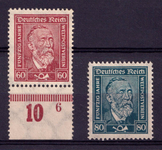 1924-28 Weimar Republic, Germany (Mi. 362 - 363, Full Set, CV $120, MNH)