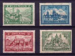 1924-27 Weimar Republic, Germany (Mi. 364 - 367, Certificate, Full Set, CV $470, MNH)