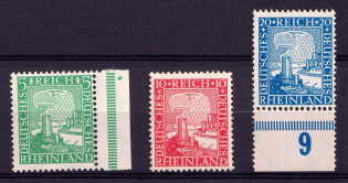 1925 Weimar Republic, Germany (Mi. 372 - 374, Full Set, CV $60, MNH)