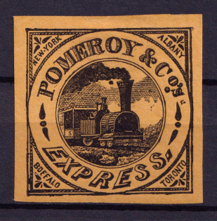 Pomeroy Express, United States Locals & Carriers, Label (Genuine)