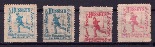 1877 Hussey's Special Messege & Letter Post, United States Locals & Carriers, Group (Genuine)