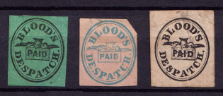 Blood's Dispatch, United States Locals & Carriers (Old Reprints and Forgeries)