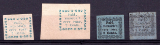 2c Honour's City Post, United States Locals & Carriers (Old Reprints and Forgeries)