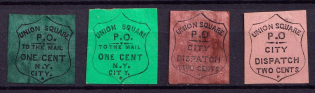 Union Square P. O. City Dispatch, New York, United States Locals & Carriers (Old Reprints and Forgeries)