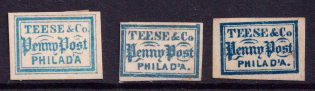 Teese & Co Penny Post Philad'a, United States Locals & Carriers (Old Reprints and Forgeries)