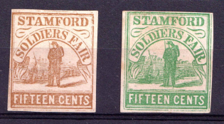 15c Stamford Soldiers Fair, United States Locals & Carriers (Old Reprints and Forgeries)