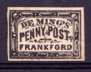De Ming's Penny Post Frankford, United States Locals & Carriers (Old Reprints and Forgeries)