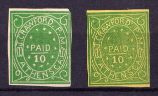 J. Cranwford. P. M., United States Locals & Carriers (Old Reprints and Forgeries)