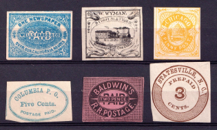 United States Locals & Carriers, Group of Stamps (Old Reprints and Forgeries)