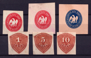United States Locals & Carriers, Group of Stamps (Old Reprints and Forgeries)