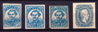 United States Locals & Carriers, Group of Stamps (Old Reprints and Forgeries)