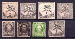 Blood's & Co. Penny-Post Philad'a, United States Locals & Carriers (Old Reprints and Forgeries)