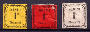 1c Hunt's Dispatch, United States Locals & Carriers (Bogus Stamps)