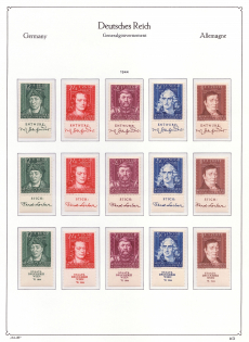 1944 General Government, Germany (Control Inscriptions, Full Set, MNH)