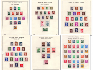 German Occupation, Germany, Collection (6 Pages, Full Sets, CV $120)
