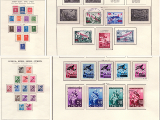 Serbia, German Occupation, Germany, Collection (4 Pages, Canceled)