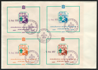 1957 Lithuania, Scouts Exile, Baltic DP Camp (Displaced Persons Camp), Cover