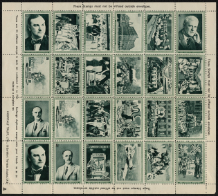 Irish Hospitals Sweepstakes Stamps, Full Sheet (MNH)