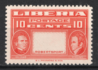 10c Liberia (MISSED Center, Print Error, MNH)