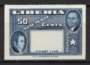 50c Liberia (MISSED Center, Print Error, MNH)