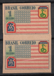 Brazil, IMPERFORATED, Pair