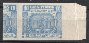10c Paraguay (Two Side Printing, Double Print, Print Error, MNH)