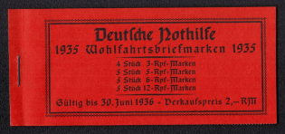 1935 Booklet with stamps of Third Reich, Germany in Excellent Condition (Mi. 41, 5 x Mi. 590, 5 x Mi. 591, 5 x Mi. 593, 4 x Mi. 588, CV $260)