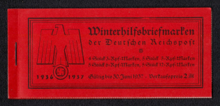 1936 Booklet with stamps of Third Reich, Germany in Excellent Condition (Mi. 43, 5 x Mi. 636, 5 x Mi. 637, 5 x Mi. 639, 4 x Mi. 634, CV $200)
