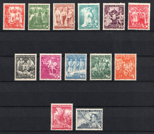1938 Poland (Mi. 331 - 343, Full Set, CV $50)