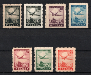 1946 Poland, Airmail (Mi. 428 - 433, Full Set, CV $30)