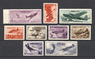 1946 USSR Air Force During World War II (15 Cop Vertical Raster, Full Set)
