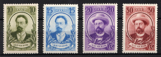 1940 The 80th Anniversary of the Chechovs Birth, Soviet Union USSR (Full Set, MNH)