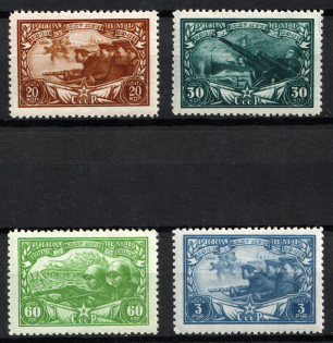 1943 25th Anniversary of the Red Army and Navy, Soviet Union USSR (Full Set, MNH)