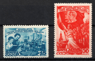 1947 International Day of Women March 8th, Soviet Union USSR (Full Set, MNH)
