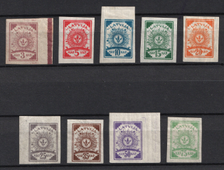 1919 Latvia (Imperforated, Mi. 6 C - 14 C, Signed, CV $60)