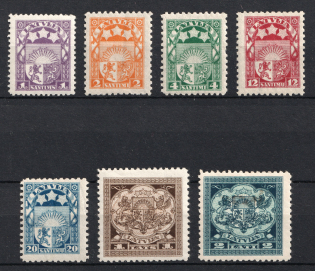 1923-25 Latvia (Mi. 89 - 91, 94, 95, 98, 99, CV $90)