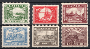 1928 Latvia (Perforated, Mi. 138 A - 143 A, Full Set, CV $30)