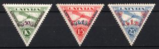 1931 Latvia, Airmail (Perforated, Mi. 190 A - 192 A, Full Set, CV $70, MNH)