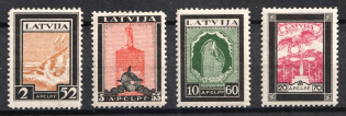 1933 Latvia, Airmail (Perforated, Mi. 215 A - 218 A, Full Set, CV $80, MNH)