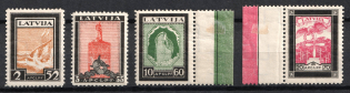 1933 Latvia, Airmail (Perforated, Mi. 215 A - 218 A, Full Set, CV $80)